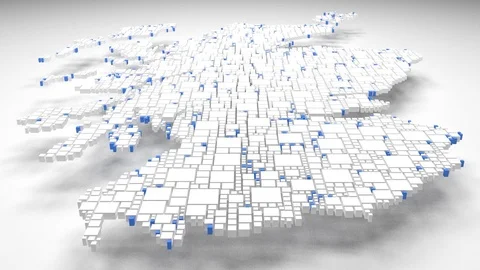 Map of Scotland - UK - Stock Footage 82983006