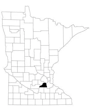 Map of Scott County in Minnesota state on white background. single County m.. Stock Illustration