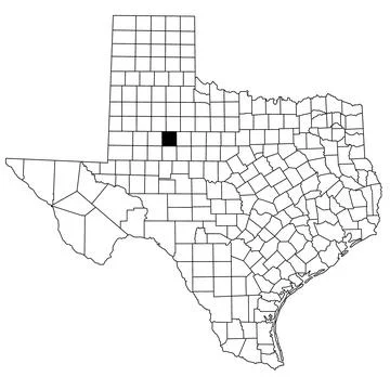 Map of scurry County in Texas state on white background. single County map .. Stock Illustration