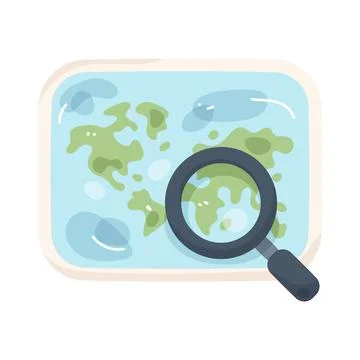 Map search Stock Illustration