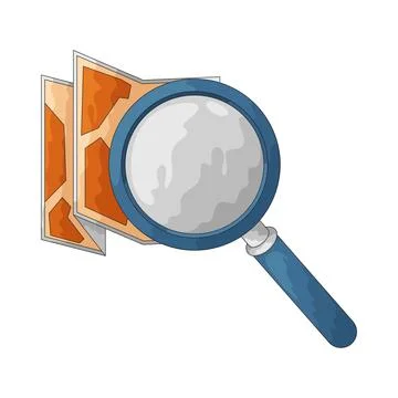 Map search illustration Stock Illustration
