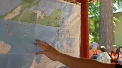 Map of the search for people on the wall missing Stock Footage 147593451