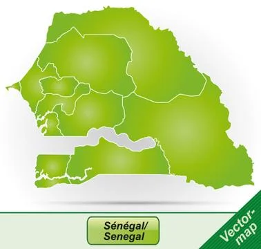 Map of senegal Stock Illustration