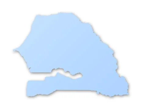 Map of senegal Stock Illustration