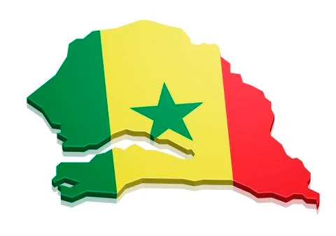 Map Senegal Stock Illustration