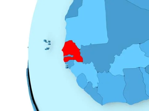Map of Senegal Stock Illustration