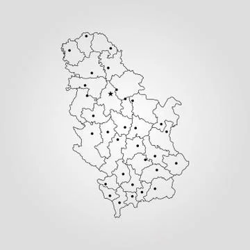 Map of Serbia Stock Illustration