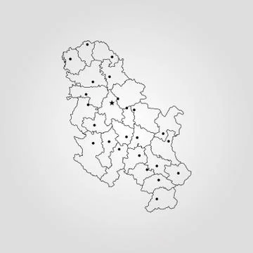 Map of Serbia Stock Illustration