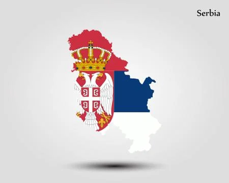 Map of Serbia Stock Illustration