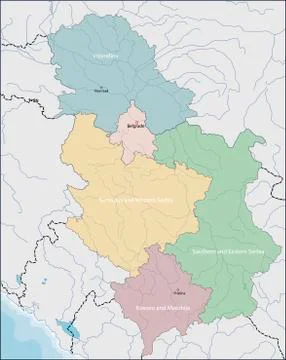 Map of Serbia Stock Illustration