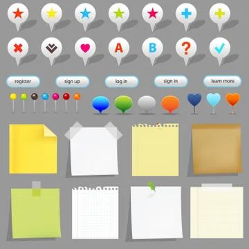 Map set Illustrazione stock