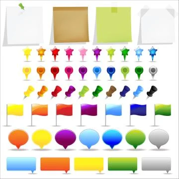 Map set Illustrazione stock