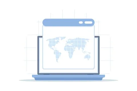 Map set vector graphic ideal for website interfaces Stock Illustration