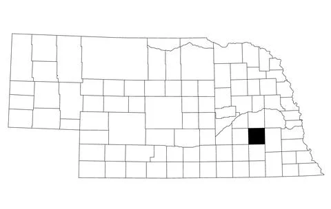 Map of Seward County in Nebraska state on white background. single County m.. Stock Illustration