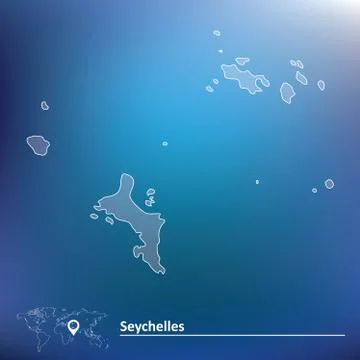 Map of Seychelles Illustrazione stock
