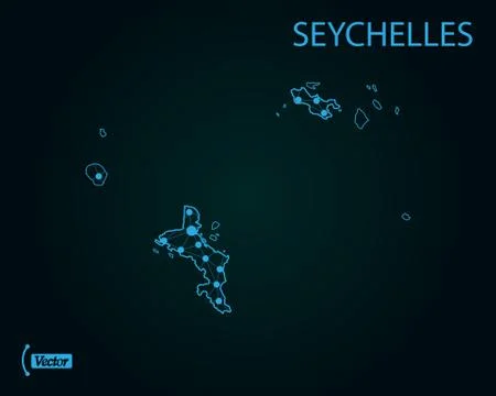 Map of Seychelles. Vector illustration. World map Stock Illustration