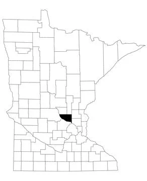 Map of Sherburne County in Minnesota state on white background. single Coun.. Stock Illustration