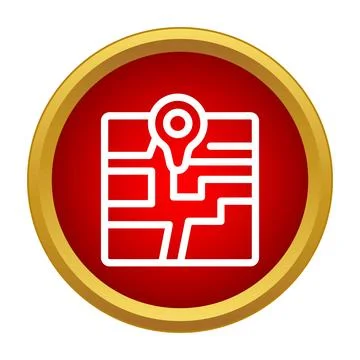 Map showing location pin for navigation and travel 스톡 일러스트
