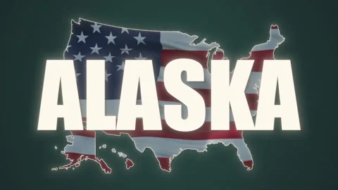 Map showing the state of Alaska from the united state of america. Stock Footage 148482176