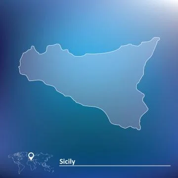 Map of Sicily Stock Illustration