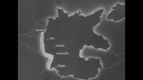 Map of the Siegfried Line’s construction Stock Footage 252530698