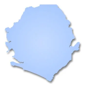 Map of Sierra Leone Stock Illustration