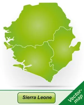 Map of sierra leone Stock Illustration