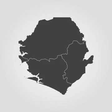 Map of Sierra Leone Stock Illustration