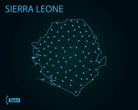 Map of Sierra Leone. Vector illustration. World map Stock Illustration