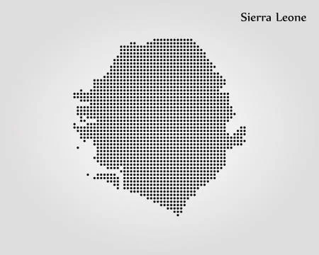 Map of Sierra Leone. Vector illustration. World map Stock Illustration