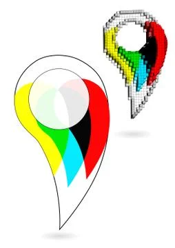 Map signs Stock Illustration