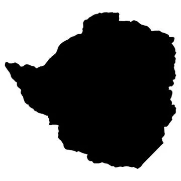 Map silhouette of Zimbabwe Vector illustration Eps 10 Stock Illustration
