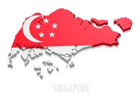 Map Singapore Stock-Illustration
