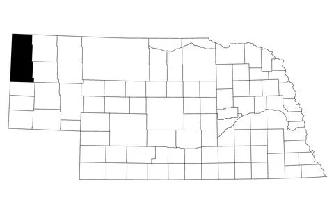 Map of Sioux County in Nebraska state on white background. single County ma.. Stock Illustration