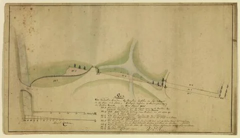 Map of the site between the Blitsche Grift and the Oudwijkerlaan in Utrech... Fotos de archivo