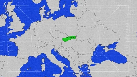 Map Of Slovakia Stock Footage 318660888