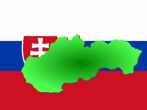 Map of slovakia Stock Illustration