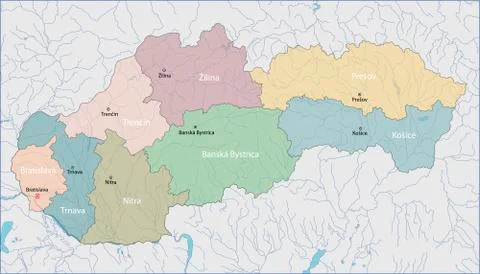 Map of Slovakia Stock Illustration