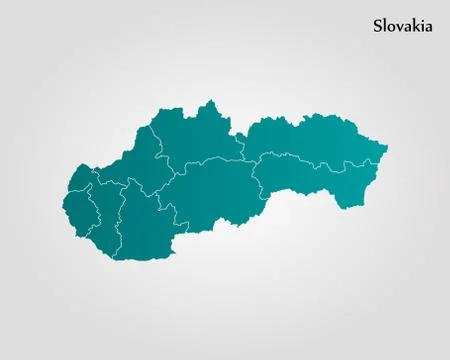 Map of Slovakia Stock Illustration