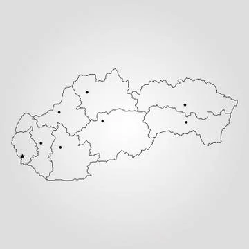 Map of Slovakia Stock Illustration