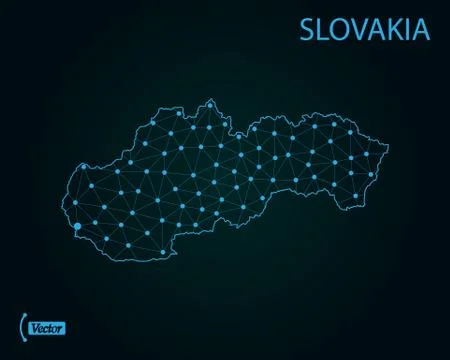 Map of Slovakia. Vector illustration. World map Stock Illustration