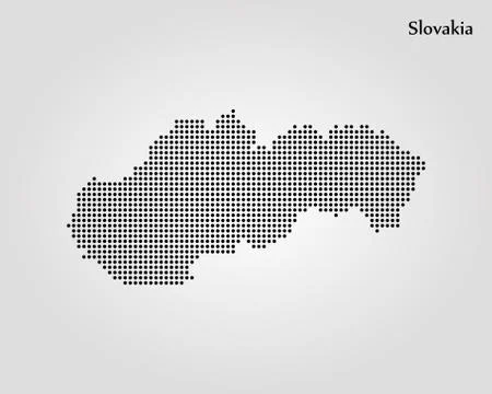 Map of Slovakia. Vector illustration. World map Illustrazione stock