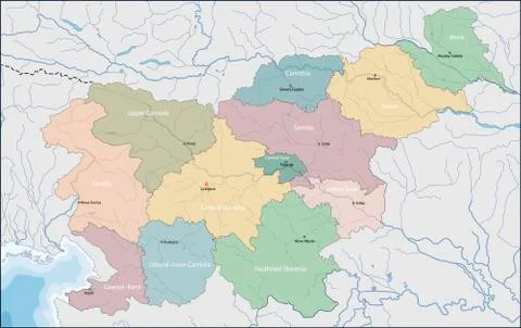 Map of Slovenia Stock Illustration