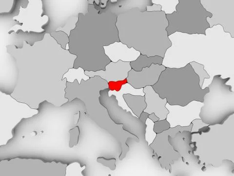 Map of Slovenia Stock Illustration