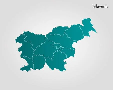Map of Slovenia Stock-Illustration