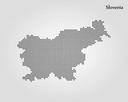 Map of Slovenia. Vector illustration. World map Stock Illustration