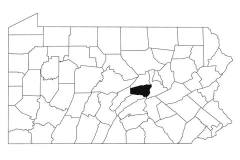 Map of Snyder County in Pennsylvania state on white background. single Coun.. Illustrazione stock