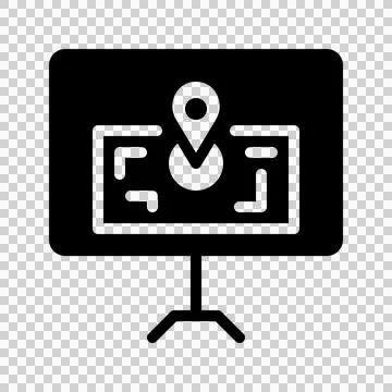 Map solid icon. direction navigation symbols icons graphic design.  Illustrazione stock