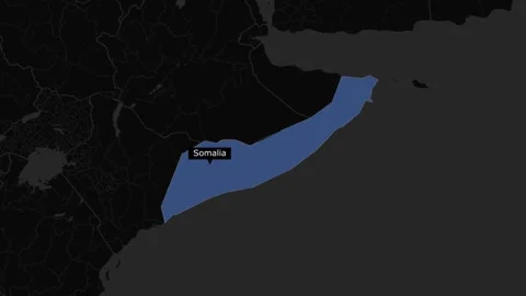 Map OF Somalia Stock Footage 294085963