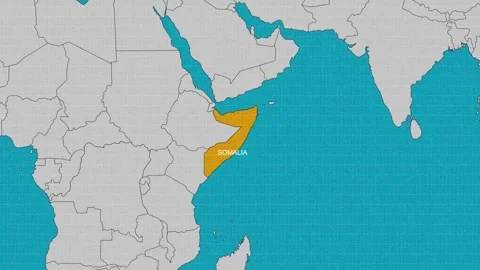 Map of Somalia Stock Footage 295283845